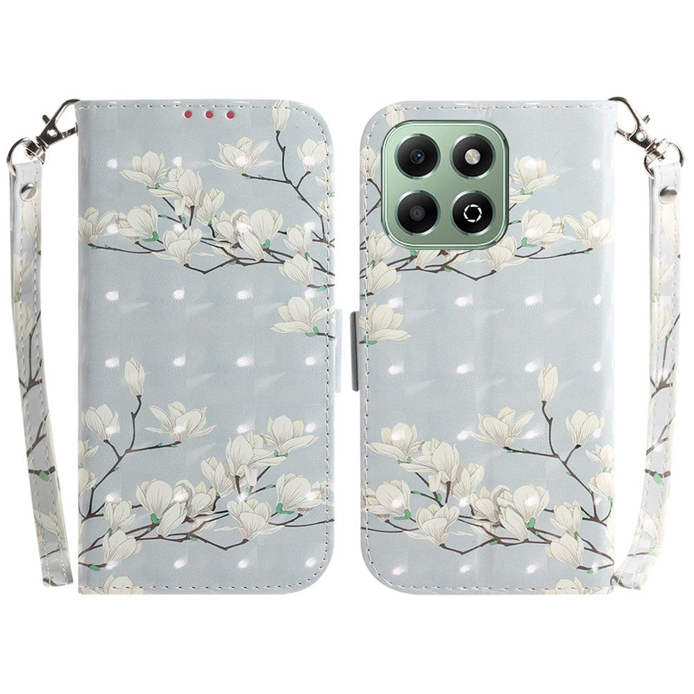 For Honor X6b 4G Stand Case Pattern Printing Leather Wallet Phone Cover