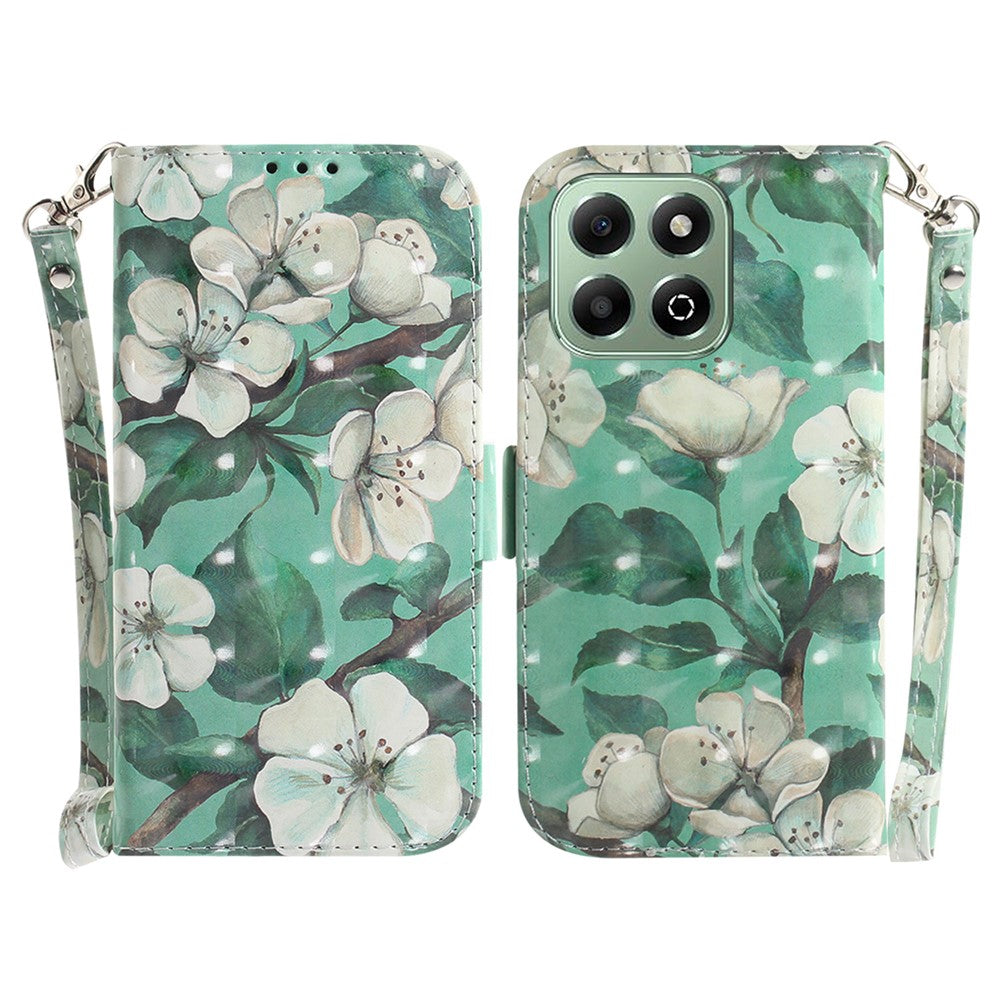 For Honor X6b 4G Stand Case Pattern Printing Leather Wallet Phone Cover