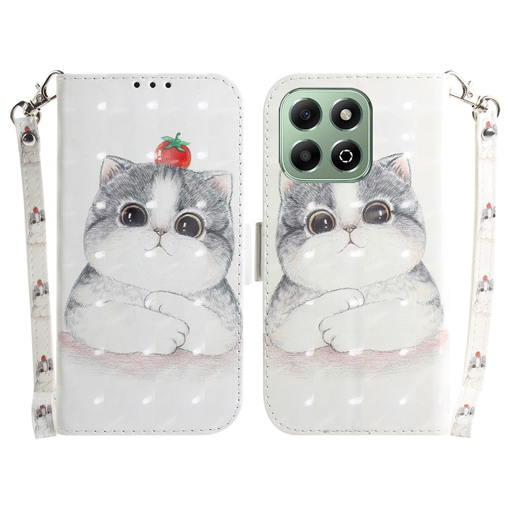 For Honor X6b 4G Stand Case Pattern Printing Leather Wallet Phone Cover
