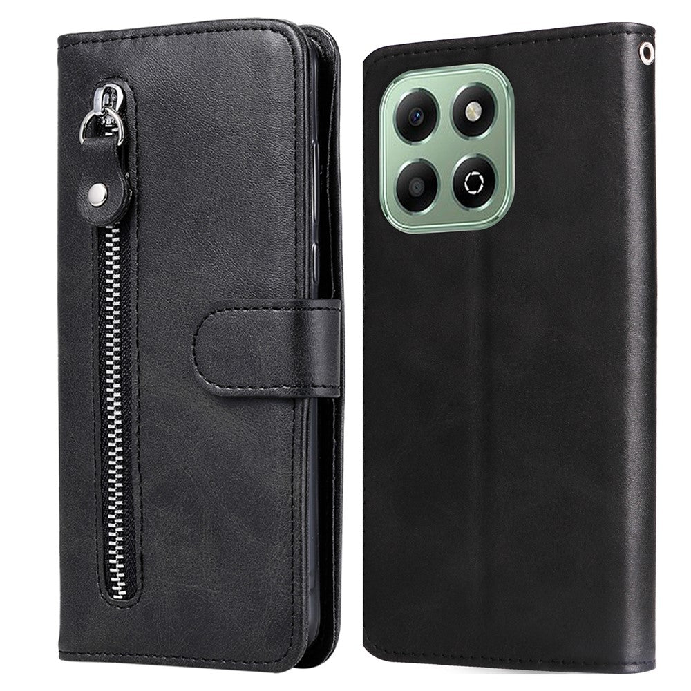 For Honor X6c 4G / X6b 4G Case Zipper Wallet Calf Texture PU Leather Phone Cover