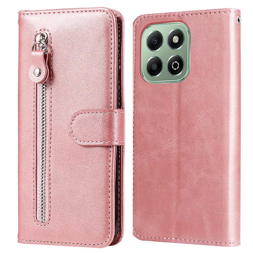 For Honor X6c 4G / X6b 4G Case Zipper Wallet Calf Texture PU Leather Phone Cover