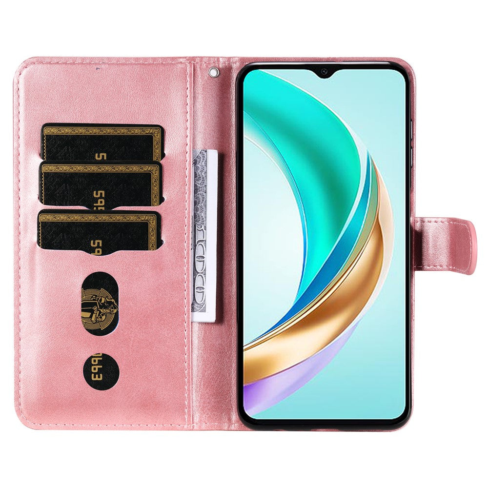 For Honor X6c 4G / X6b 4G Case Zipper Wallet Calf Texture PU Leather Phone Cover