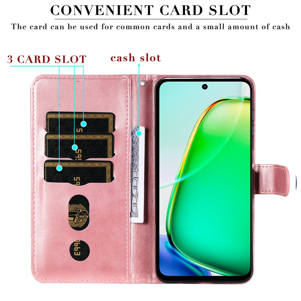 For Honor X6c 4G / X6b 4G Case Zipper Wallet Calf Texture PU Leather Phone Cover