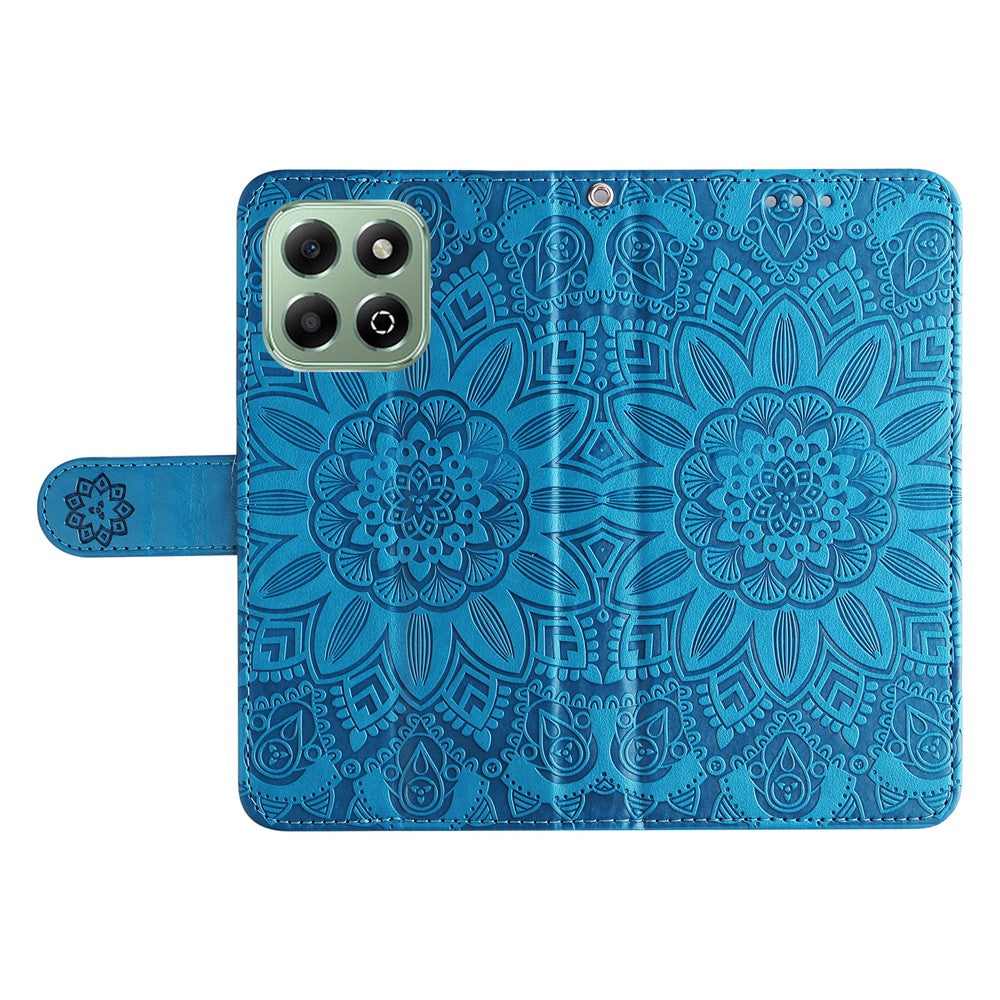 For Honor X6c 4G / X6b 4G Case Sunflower Imprint Leather Wallet Phone Cover