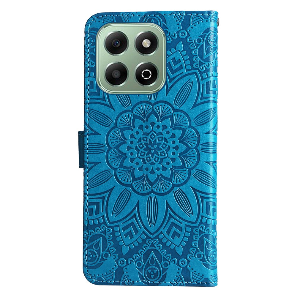 For Honor X6c 4G / X6b 4G Case Sunflower Imprint Leather Wallet Phone Cover