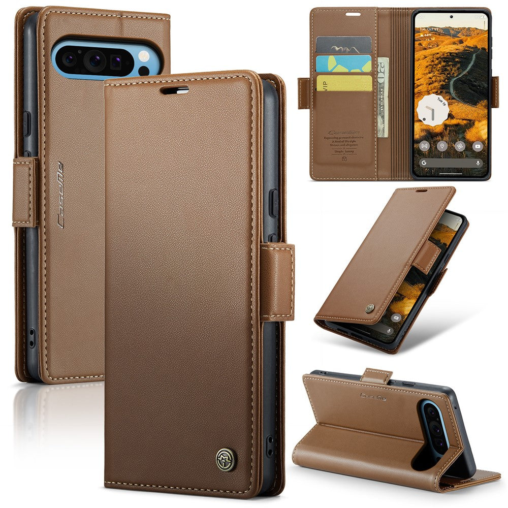 Pixel 9 Pro XL Glänzende Wallet-Hülle – RFID-Schutz & Ständer
