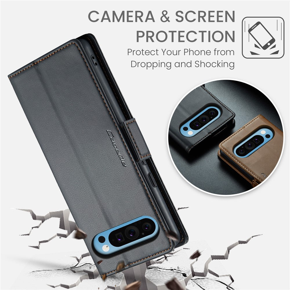 Pixel 9 Pro XL Glänzende Wallet-Hülle – RFID-Schutz & Ständer