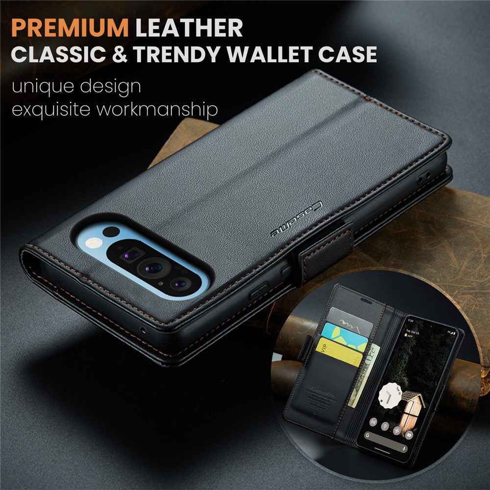 Pixel 9 Pro XL Glänzende Wallet-Hülle – RFID-Schutz & Ständer