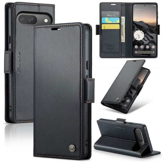 Pixel 10 Pro / 10 / 9 Pro / 9 Glänzende Wallet-Hülle – RFID-Schutz & Ständer
