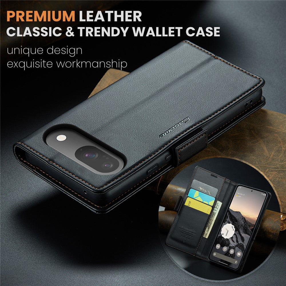 Pixel 10 Pro / 10 / 9 Pro / 9 Glänzende Wallet-Hülle – RFID-Schutz & Ständer