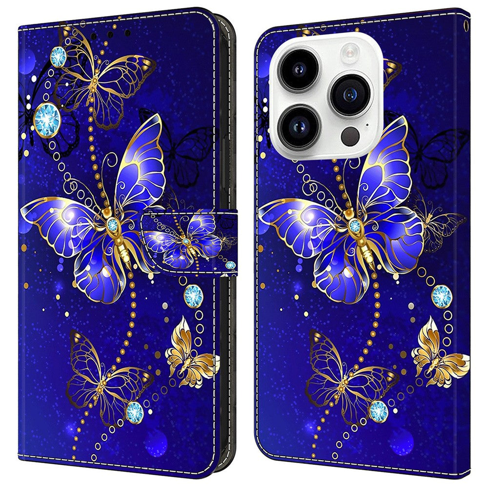 iPhone 16 Pro Max Wallet-Hülle – Mit 3D-Muster, Kartenfächer & Ständer