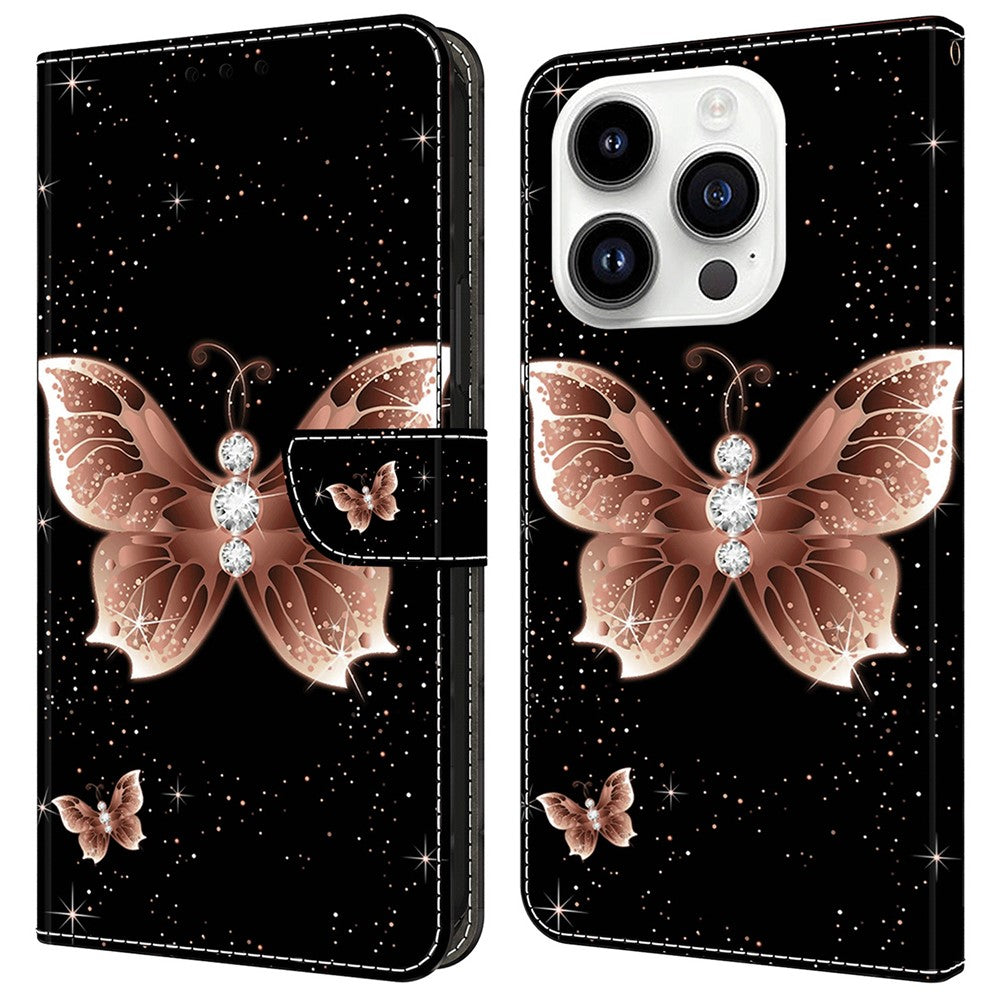 iPhone 16 Pro Max Wallet-Hülle – Mit 3D-Muster, Kartenfächer & Ständer