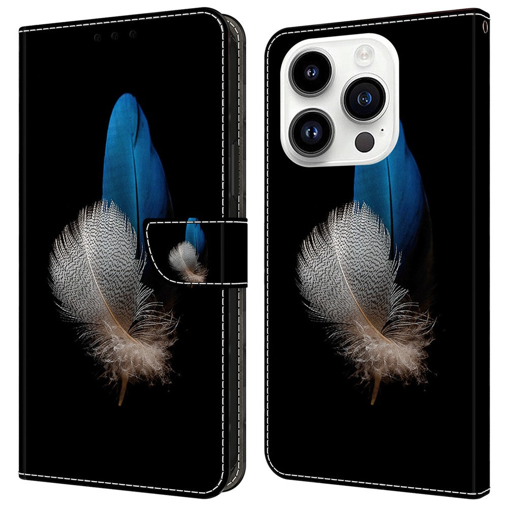 iPhone 16 Pro Max Wallet-Hülle – Mit 3D-Muster, Kartenfächer & Ständer