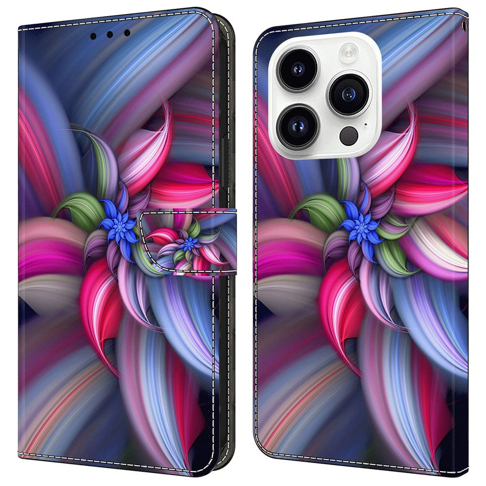 iPhone 16 Pro Max Wallet-Hülle – Mit 3D-Muster, Kartenfächer & Ständer