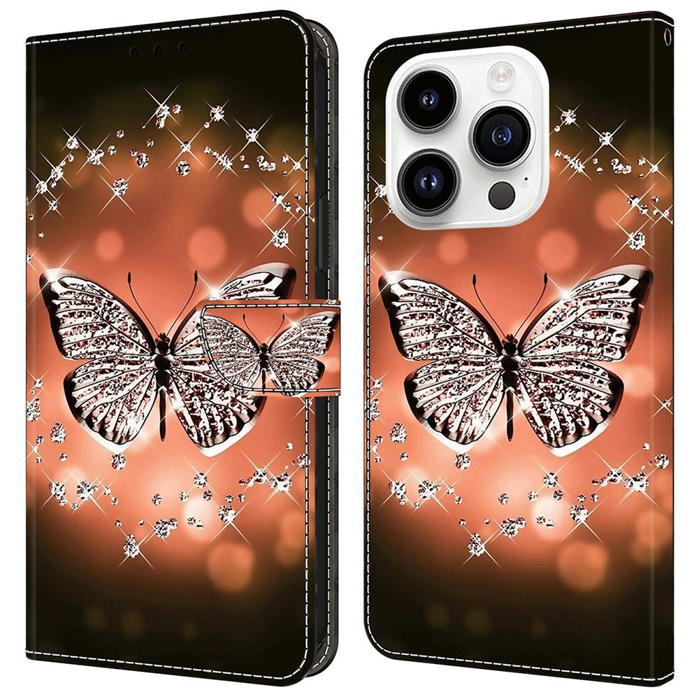 iPhone 16 Pro Max Wallet-Hülle – Mit 3D-Muster, Kartenfächer & Ständer