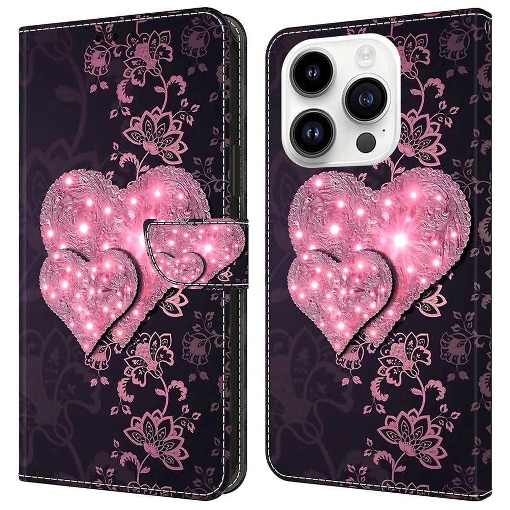 iPhone 16 Pro Max Wallet-Hülle – Mit 3D-Muster, Kartenfächer & Ständer