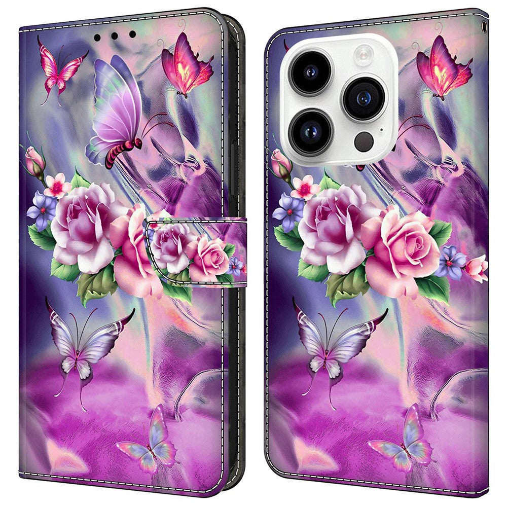 iPhone 16 Pro Max Wallet-Hülle – Mit 3D-Muster, Kartenfächer & Ständer