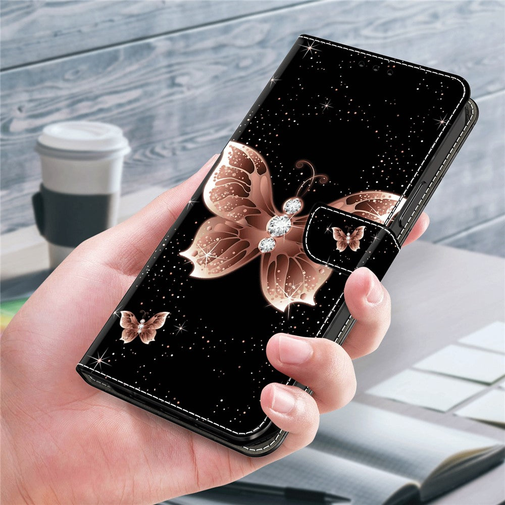iPhone 16 Plus Wallet-Hülle – Mit 3D-Muster, Kartenfächer & Ständer