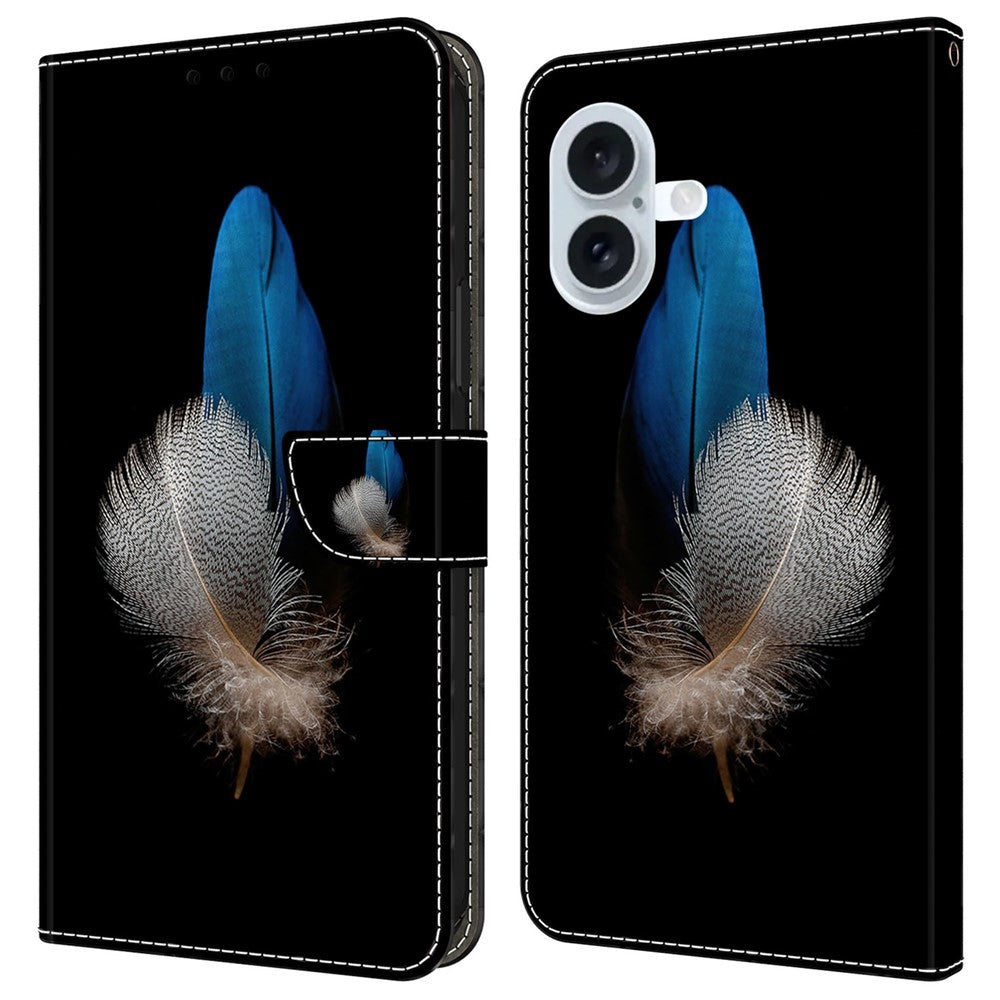iPhone 16 Plus Wallet-Hülle – Mit 3D-Muster, Kartenfächer & Ständer