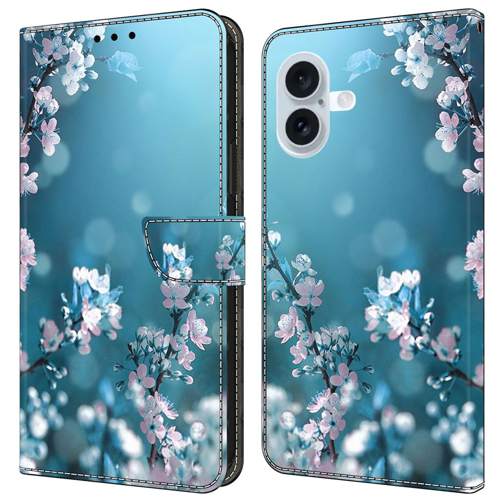 iPhone 16 Plus Wallet-Hülle – Mit 3D-Muster, Kartenfächer & Ständer