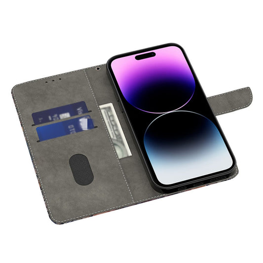 iPhone 16 Wallet-Hülle – Mit 3D-Muster, Kartenfächer & Ständer