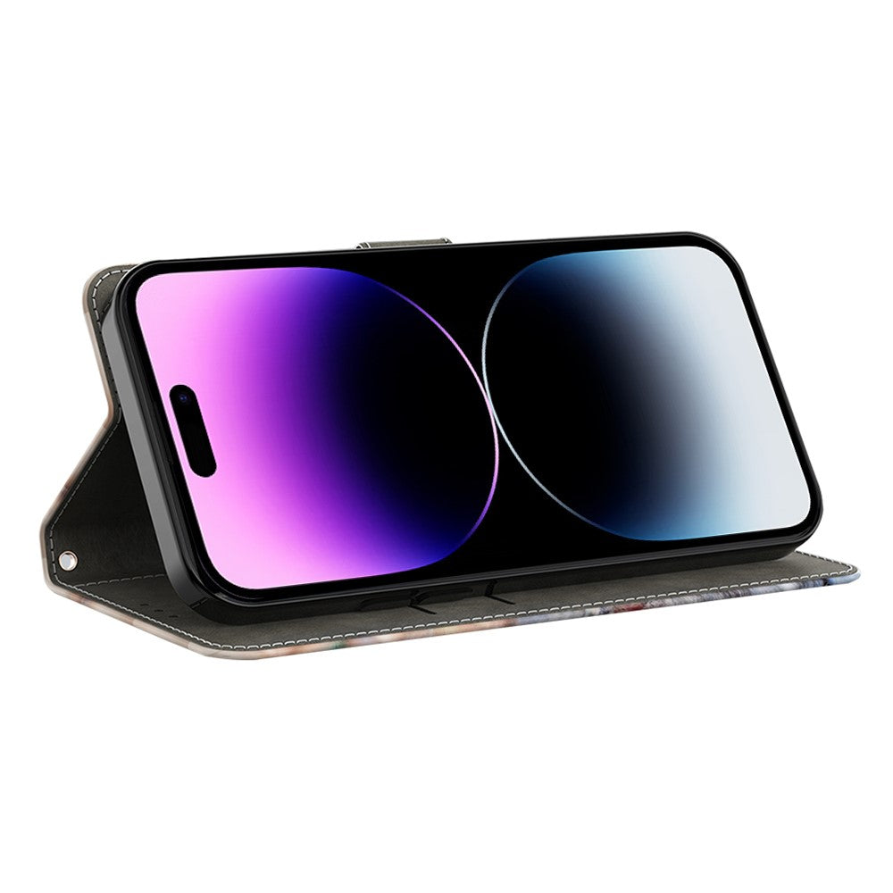 iPhone 16 Wallet-Hülle – Mit 3D-Muster, Kartenfächer & Ständer