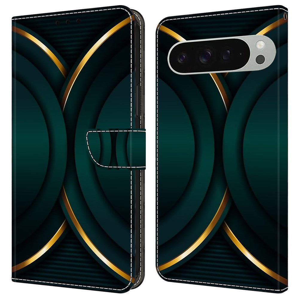 Pixel 9 / 9 Pro Wallet-Hülle – Mit 3D-Muster, Kartenfächer & Ständer