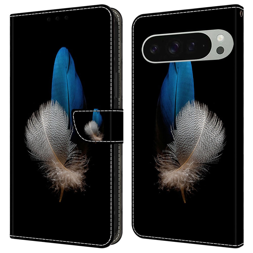 Pixel 9 / 9 Pro Wallet-Hülle – Mit 3D-Muster, Kartenfächer & Ständer