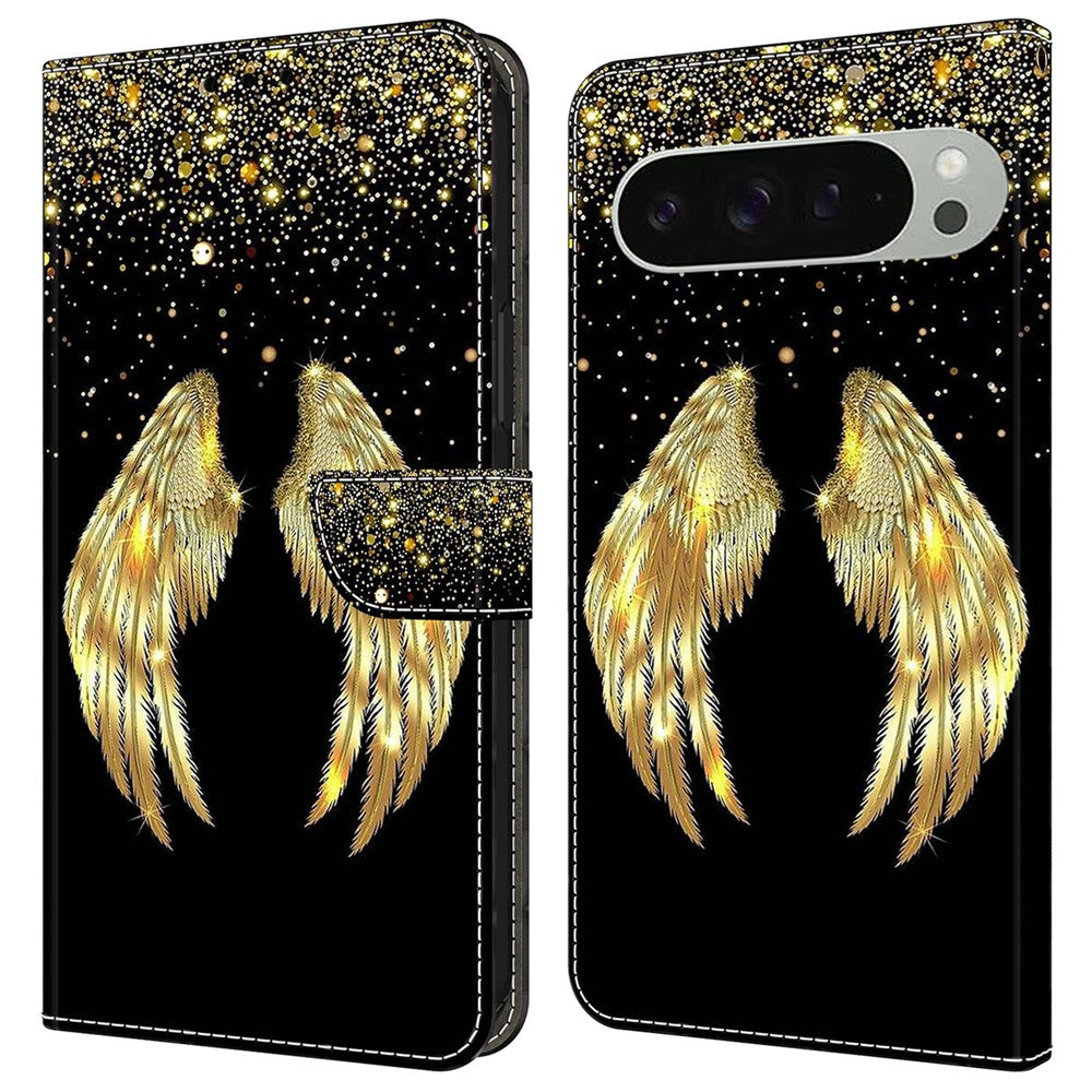 Pixel 9 / 9 Pro Wallet-Hülle – Mit 3D-Muster, Kartenfächer & Ständer