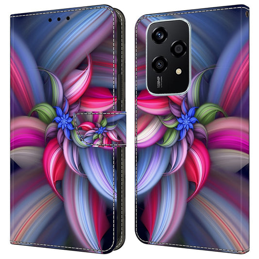 Honor 200 Lite Handyhülle – 3D-Muster PU-Leder-Brieftaschen- mit Ständer