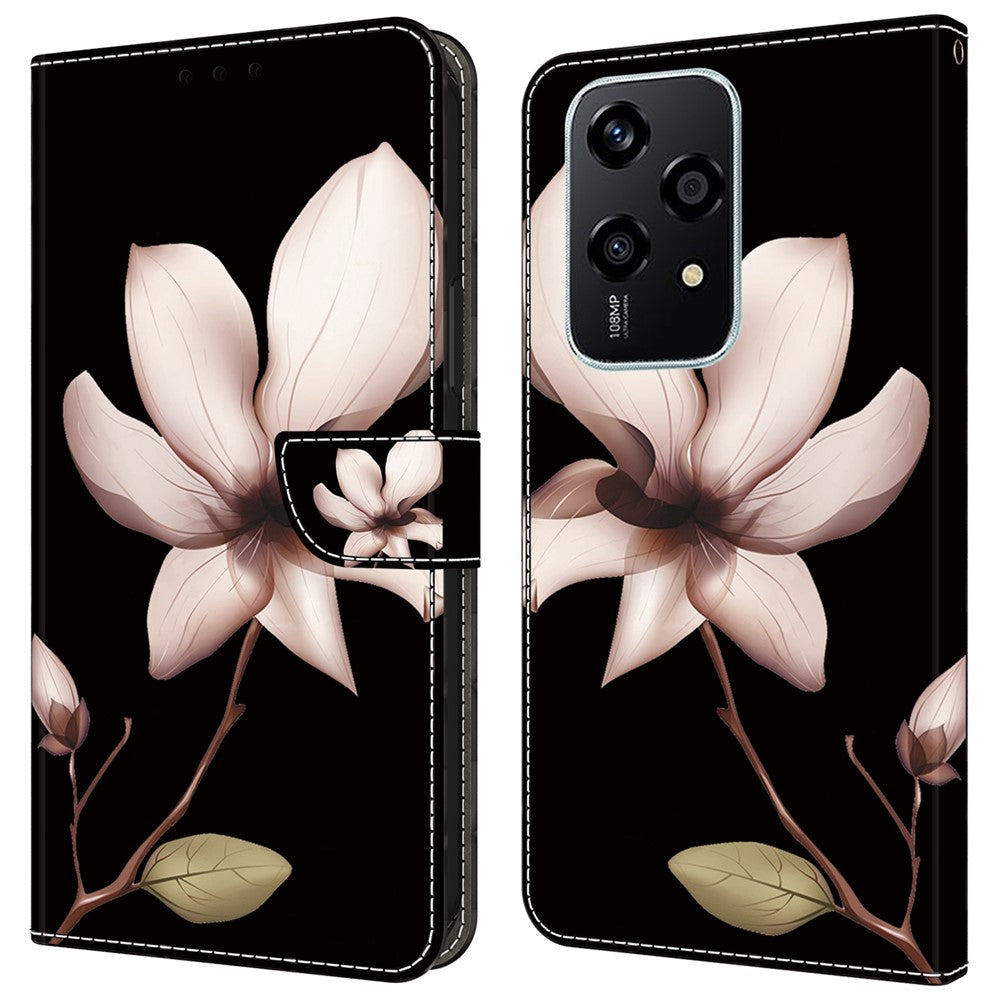 For Honor 200 Lite Wallet Case Magnetic Clasp 3D Pattern Leather Phone Cover