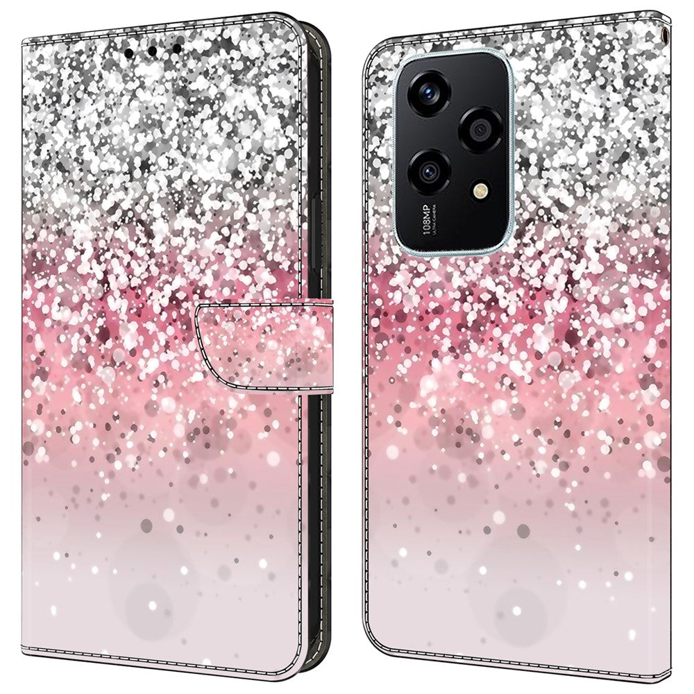 For Honor 200 Lite Wallet Case Magnetic Clasp 3D Pattern Leather Phone Cover