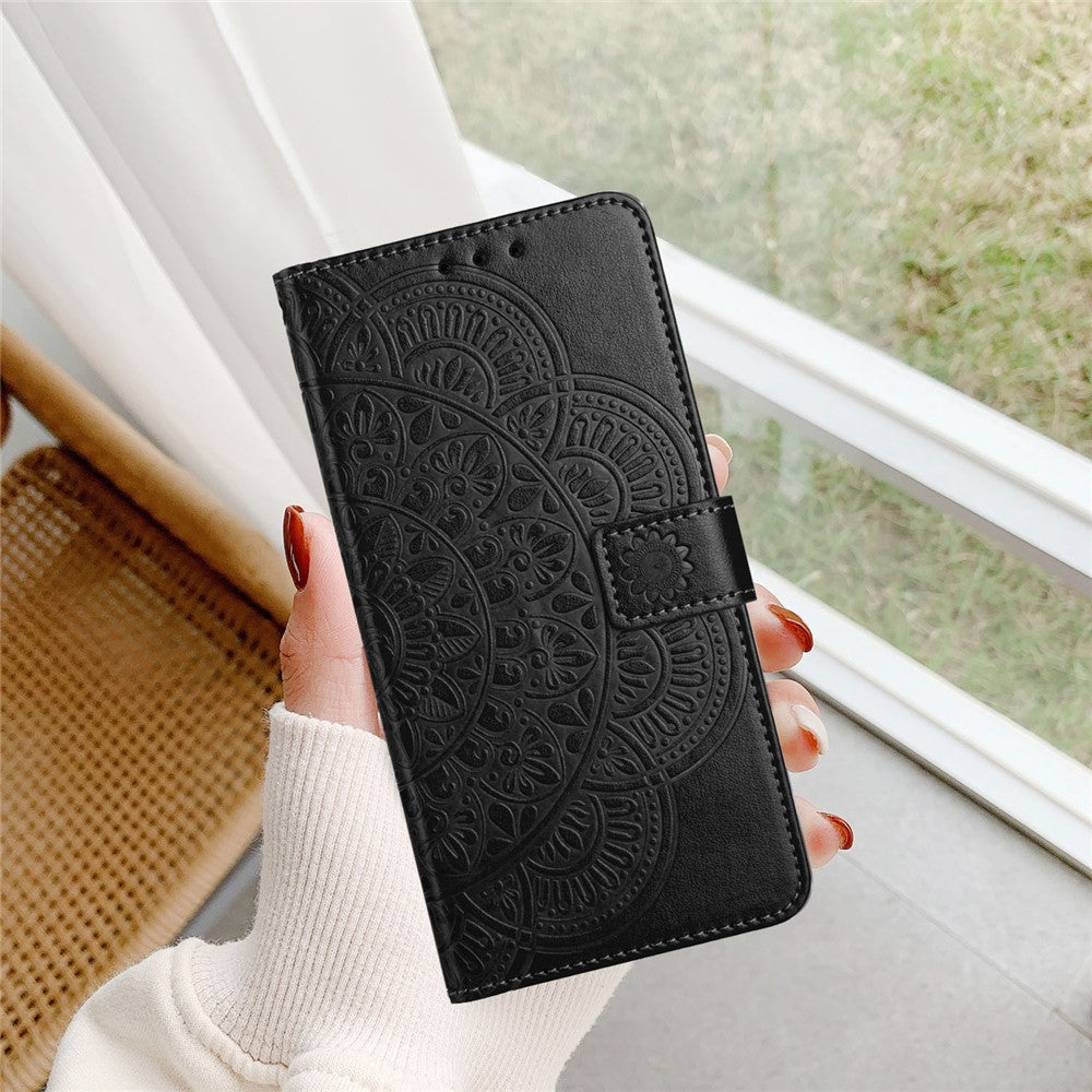 For Honor 200 Lite Leather Case with Card Slots Mandala Pattern Phone Cover Stand