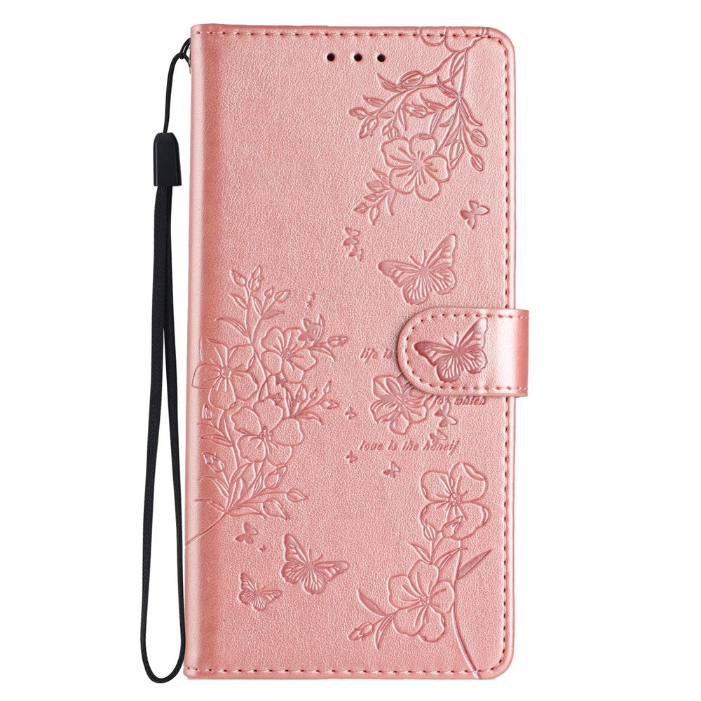 For Honor 200 Lite Wallet Phone Case Butterfly Floral Imprint Leather Flip Cover
