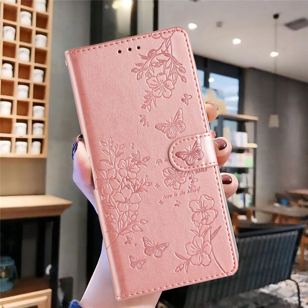 For Honor 200 Lite Wallet Phone Case Butterfly Floral Imprint Leather Flip Cover