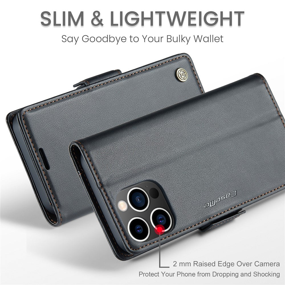 iPhone 16 Pro Max Glänzende Wallet-Hülle – RFID-Schutz & Ständer
