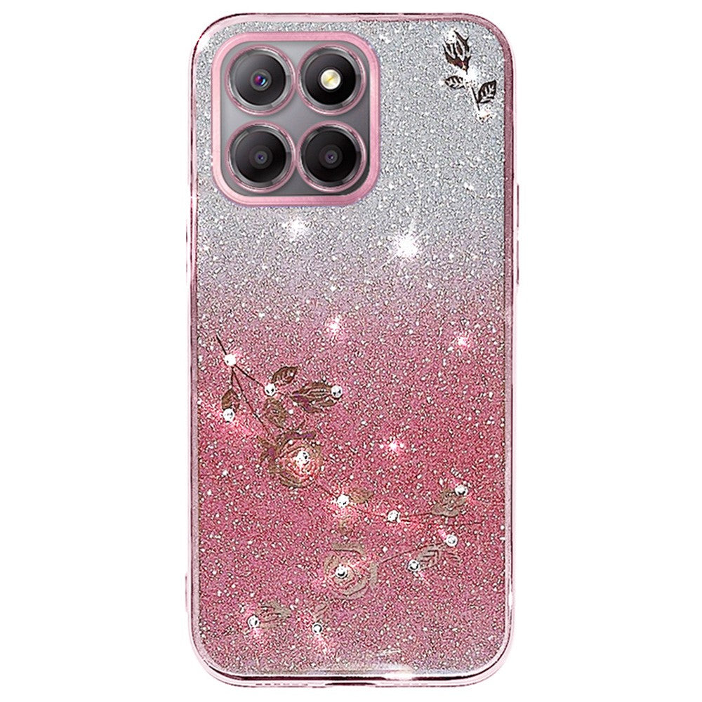 KADEM For Honor X6b 4G Case Flower TPU Flexible Gradient Phone Cover