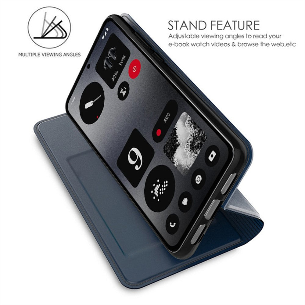Nothing CMF Phone 1 Wallet-Handyhülle – Aus PU-Leder mit Kartenhalter, Ständer & Magnetverschluss
