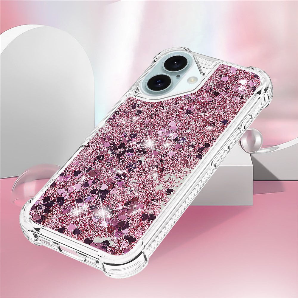 iPhone 16 Plus Glitzer-Hülle – Stoßfest & mit Treibsand
