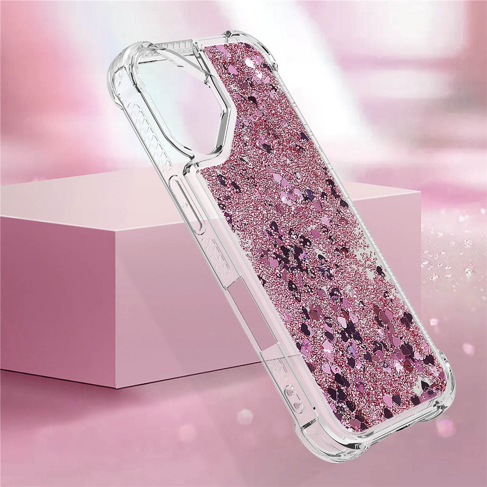 iPhone 16 Plus Glitzer-Hülle – Stoßfest & mit Treibsand