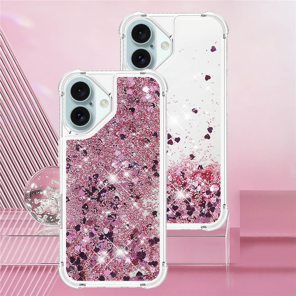 iPhone 16 Plus Glitzer-Hülle – Stoßfest & mit Treibsand