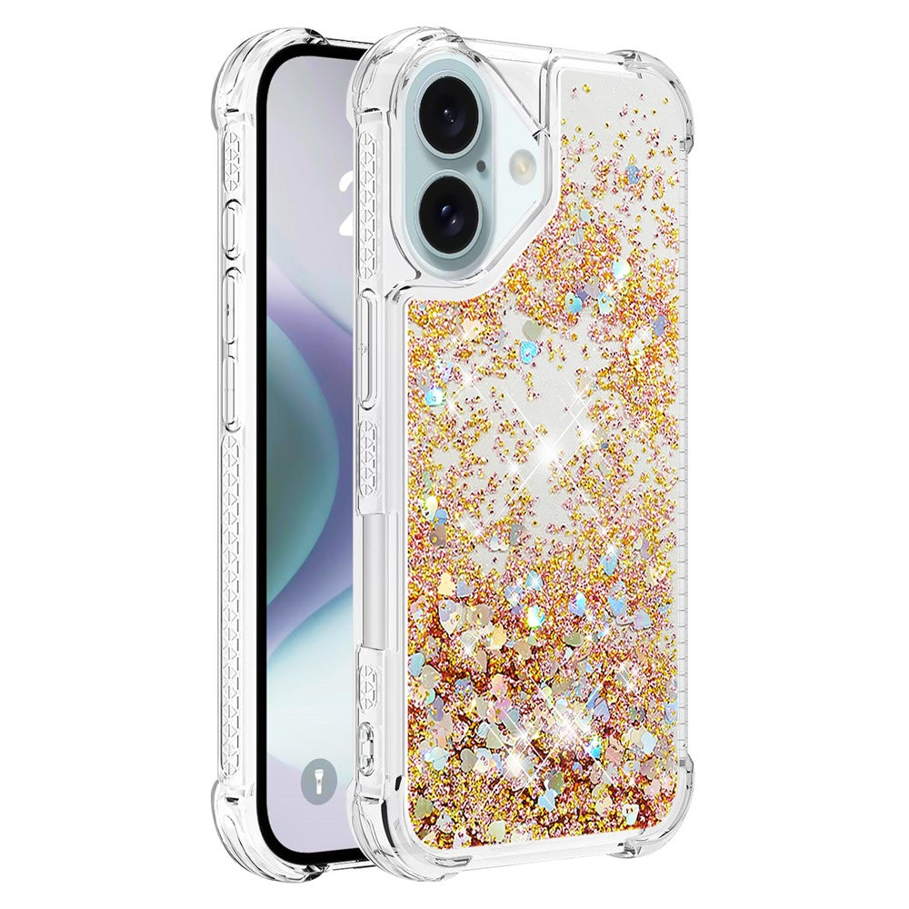 iPhone 16 Plus Glitzer-Hülle – Stoßfest & mit Treibsand