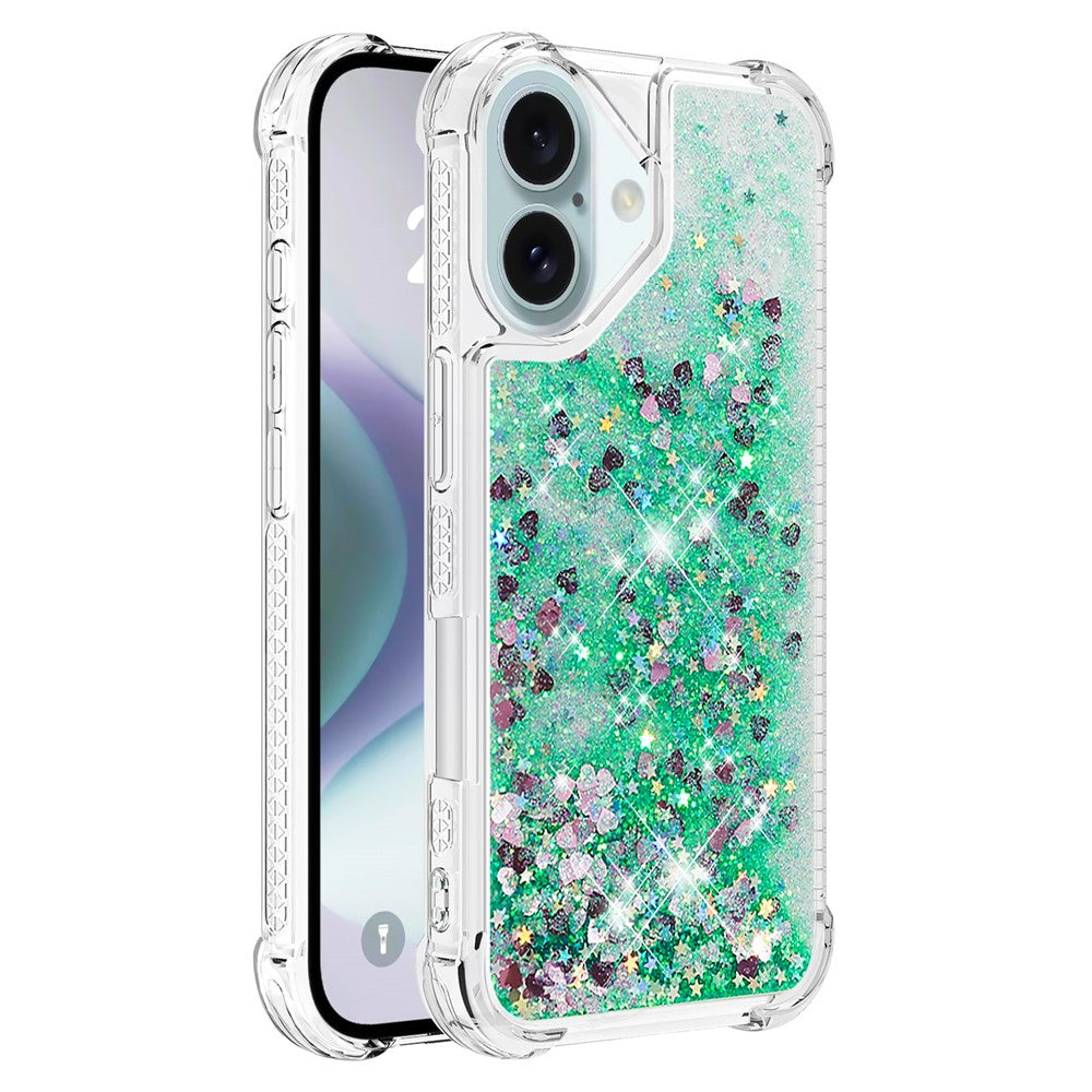 iPhone 16 Plus Glitzer-Hülle – Stoßfest & mit Treibsand