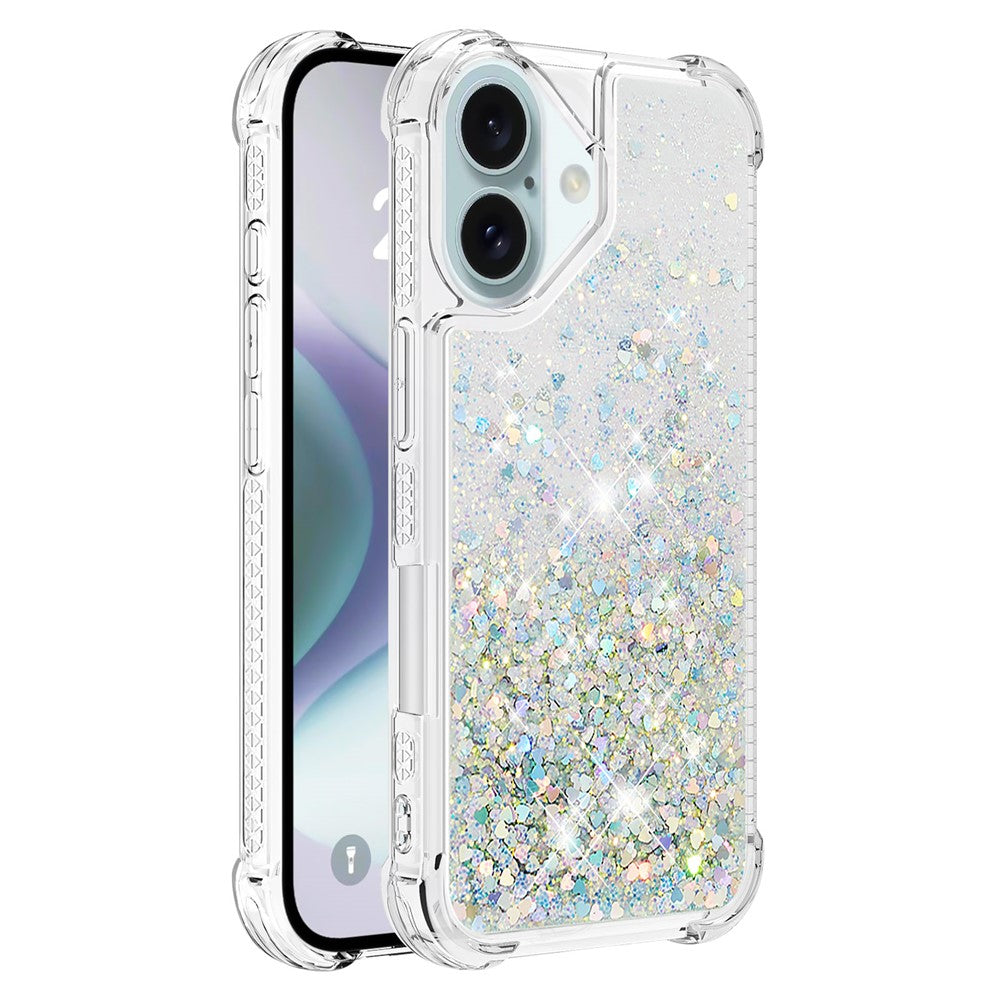 iPhone 16 Plus Glitzer-Hülle – Stoßfest & mit Treibsand