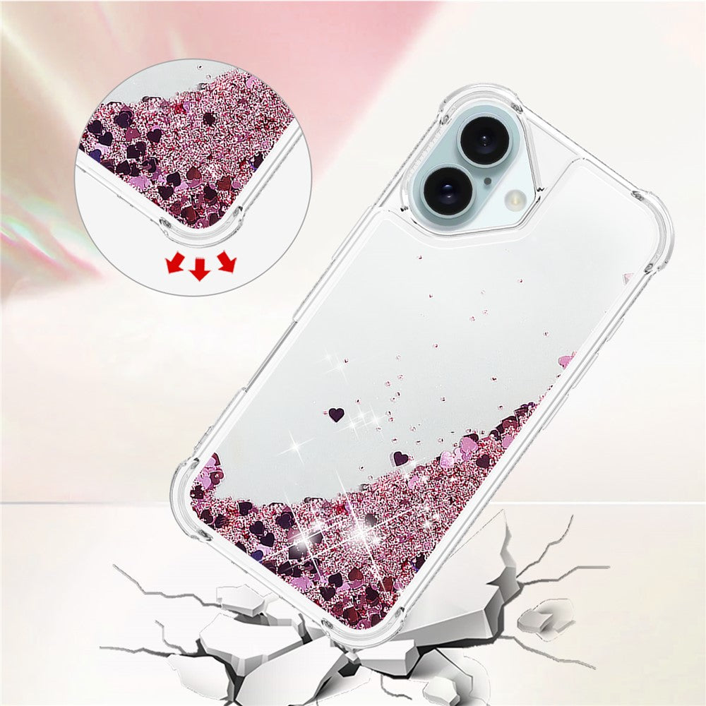 iPhone 16 Glitzer-Hülle – Stoßfest & mit Treibsand