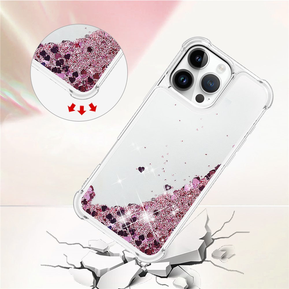 iPhone 16 Pro Max Glitzer-Hülle – Stoßfest & mit Treibsand