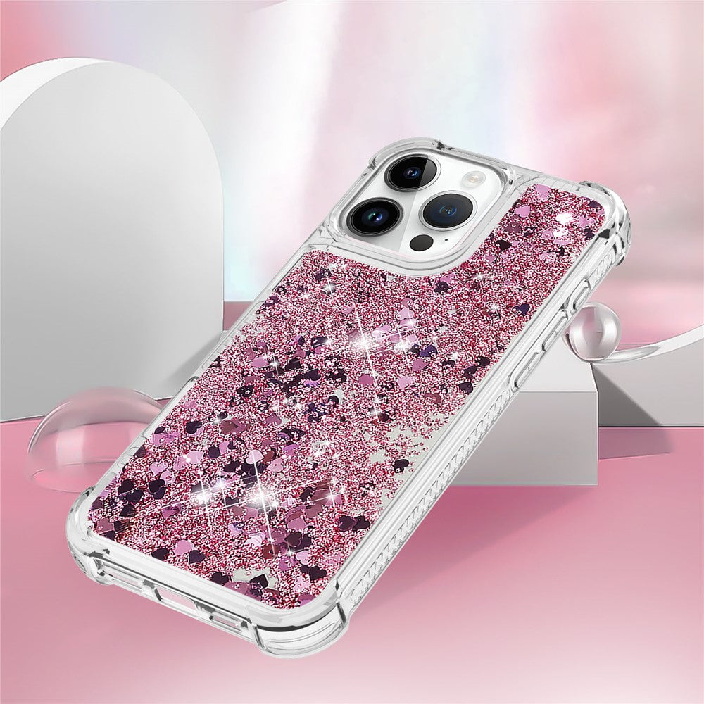 iPhone 16 Pro Glitzer-Hülle – Stoßfest & mit Treibsand