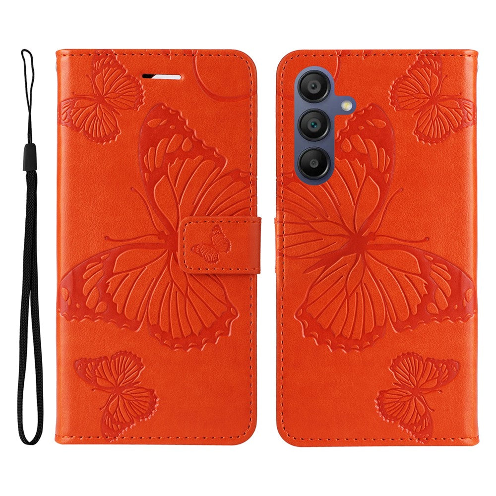 Galaxy A17 5G/4G / A26 5G / A16 5G/4G Wallet-Hülle – Schmetterling Aufgedruckt & Mit Ständer und Riemen