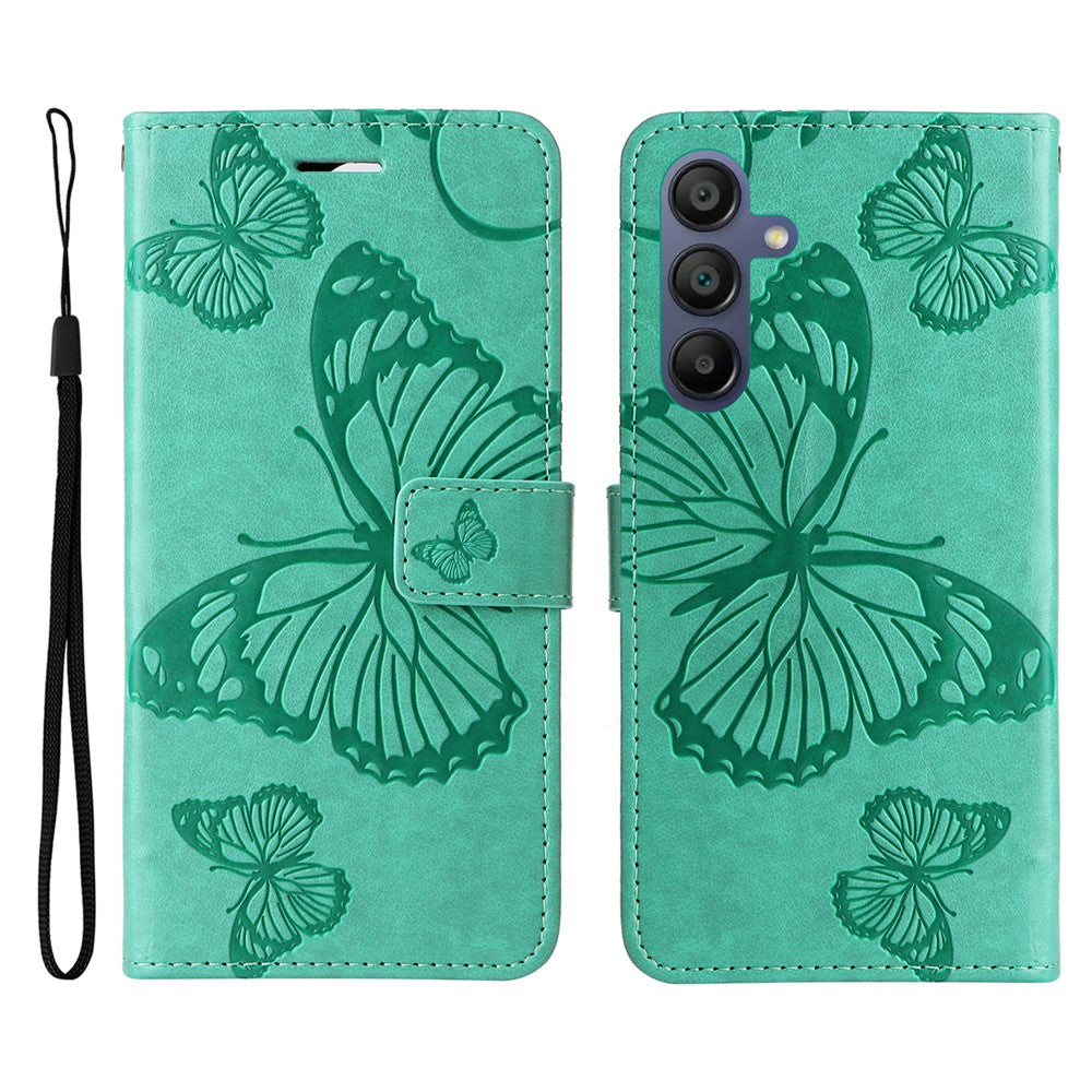 Galaxy A17 5G/4G / A26 5G / A16 5G/4G Wallet-Hülle – Schmetterling Aufgedruckt & Mit Ständer und Riemen