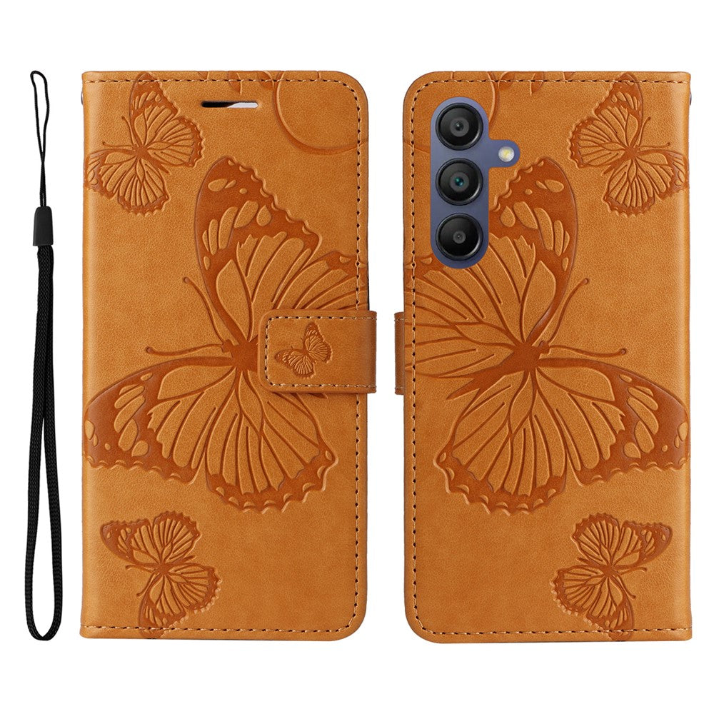 Galaxy A17 5G/4G / A26 5G / A16 5G/4G Wallet-Hülle – Schmetterling Aufgedruckt & Mit Ständer und Riemen